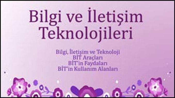 Bilgi ve İletişim Teknolojileri Sunumu