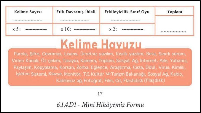 Mini Hikayemizi yazıyoruz