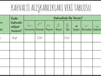 Kahvaltı Alışkanlıkları Veri Tablosu