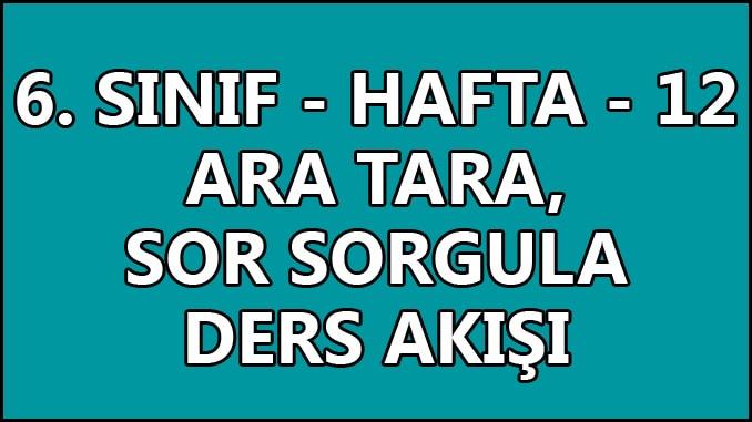 Ara Tara Sor Sorgula Ders Akışı