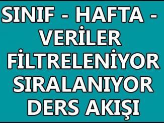 Veriler Filtreleniyor ve Sıralanıyor