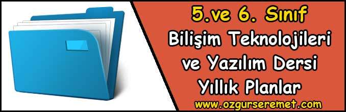 Bilişim Teknolojileri ve Yazılım Yıllık Planlar