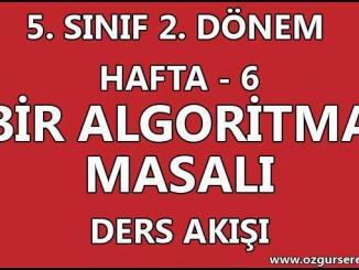 Bir Algoritma Masalı Ders Akışı