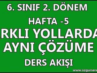 Farklı Yollardan Aynı Çözüme