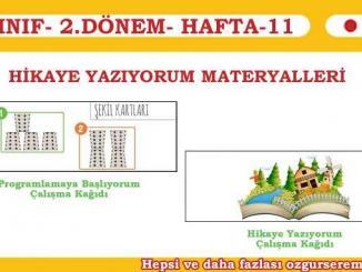 Hikaye Yazıyorum Çalışma Kağıdı
