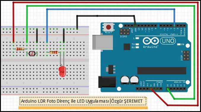 Arduino LDR ile LED uygulaması