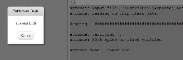 Arduinoya Yükle