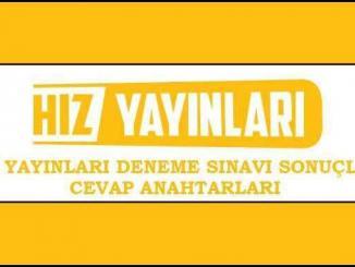Hız Yayınları Cevap Anahtarı
