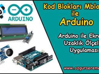 Arduino LCD Ekranda Uzaklık Ölçelim Uygulaması