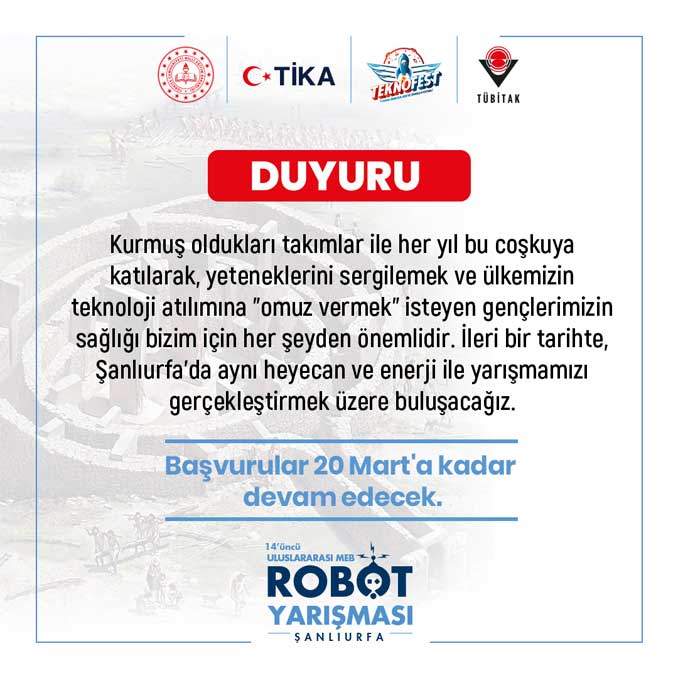 Meb Robot Yarışması Erteleme