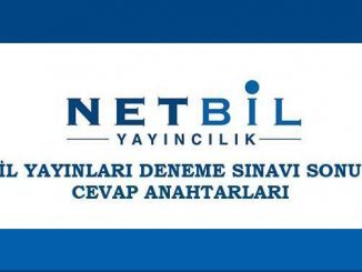 Netbil Yayınları Deneme Sınavı Cevap Anahtarı