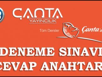 Çanta Yayınları Deneme Sınavı Cevap Anahtarı
