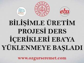 Bilişimle Üretim Projesi Ders İçerikleri