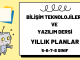 Bilişim Teknolojileri ve Yazılım Yıllık Planlar